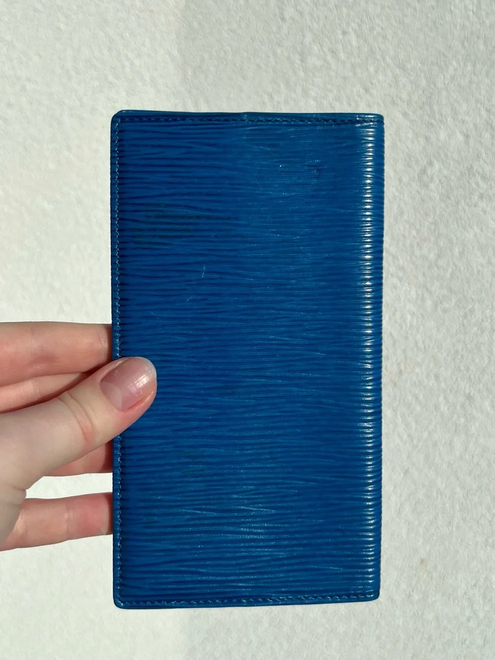 Louis Vuitton unisex Blue Epi Long Wallet